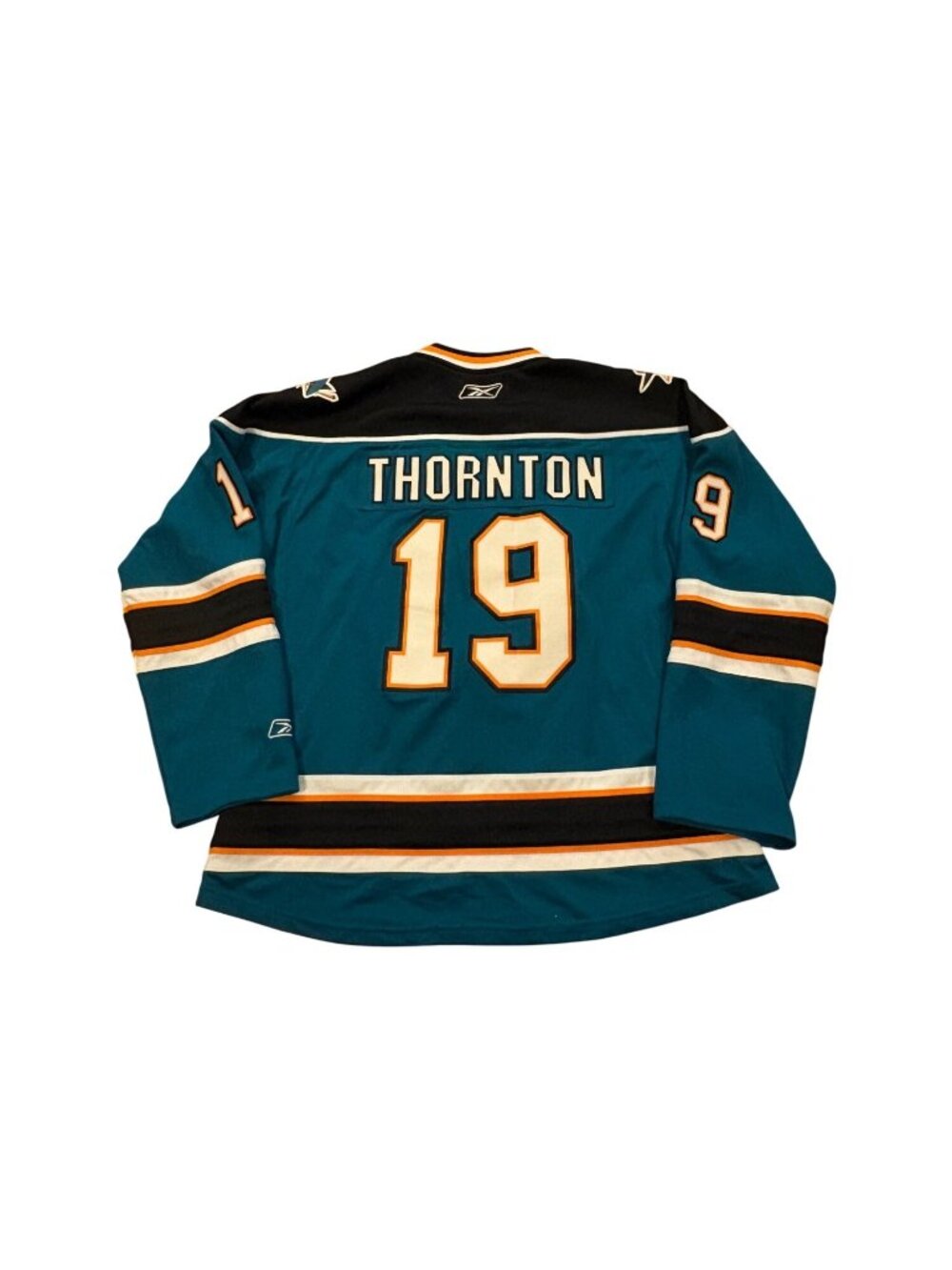 Reebok San Jose Sharks Joe Thornton #19 Stitched NHL Hockey Jersey Women's 2XL